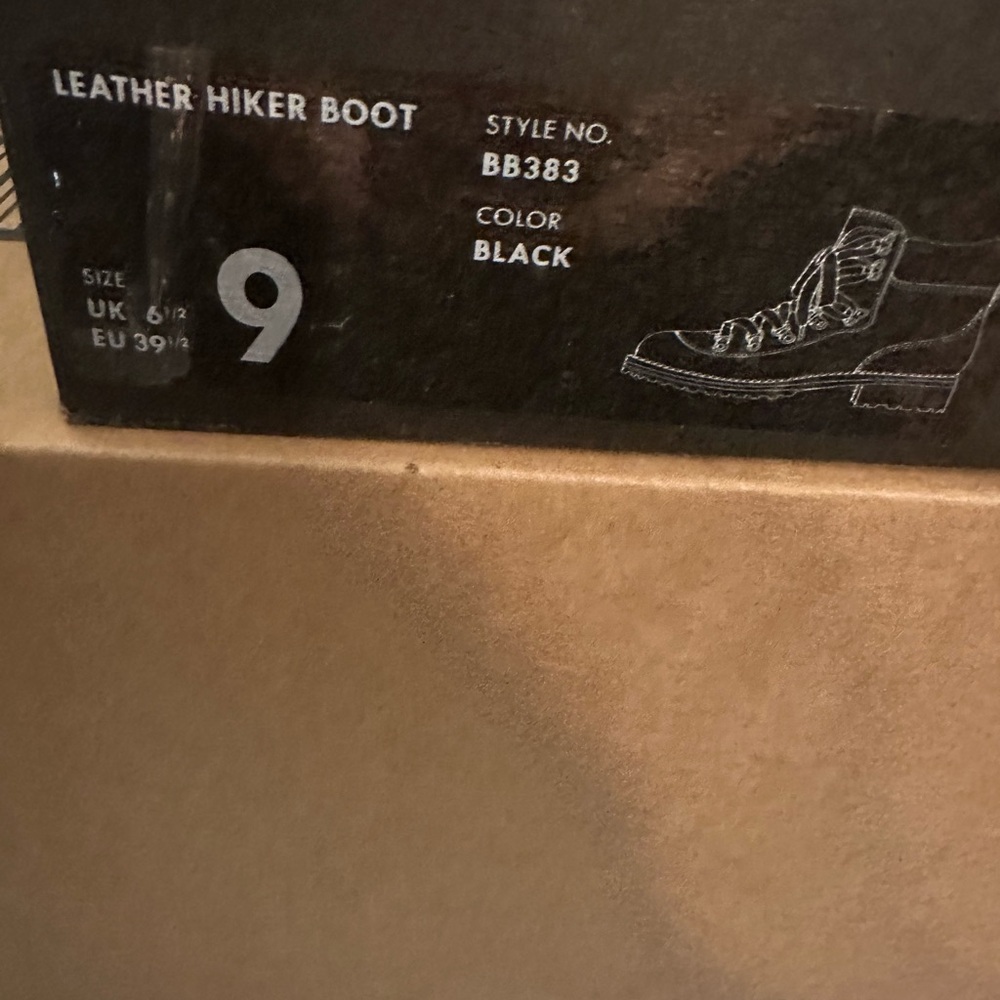CLOSET CLOSING J. Crew Black Leather Hiker Boots - Picture 2 of 9